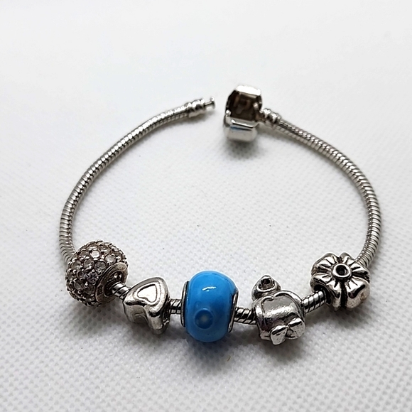 Silver Tone Multi Charm Bracelet - Picture 3 of 7